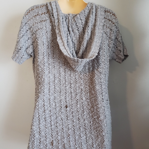 MKM Gray hooded sweater cardigan with pockets - Picture 6 of 8